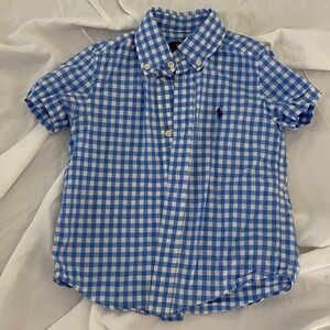 Polo Blue Checkered Short Sleeve Shirt